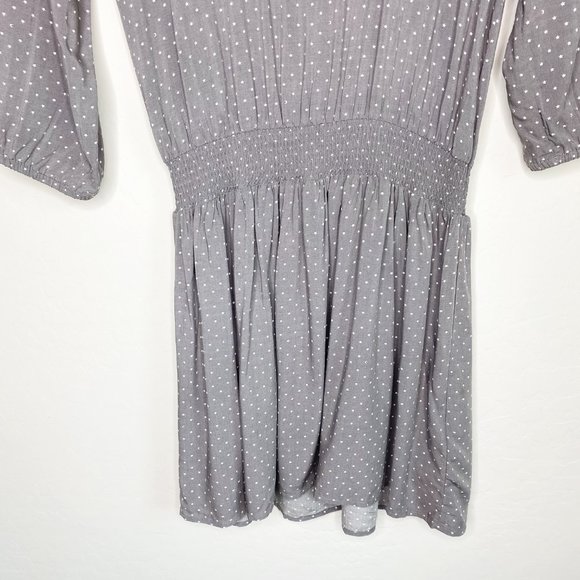 Soft Joie Zandi Star Moon Print Scoop Neck Drop Waist Mini Dress Gray Size XS - Picture 6 of 11
